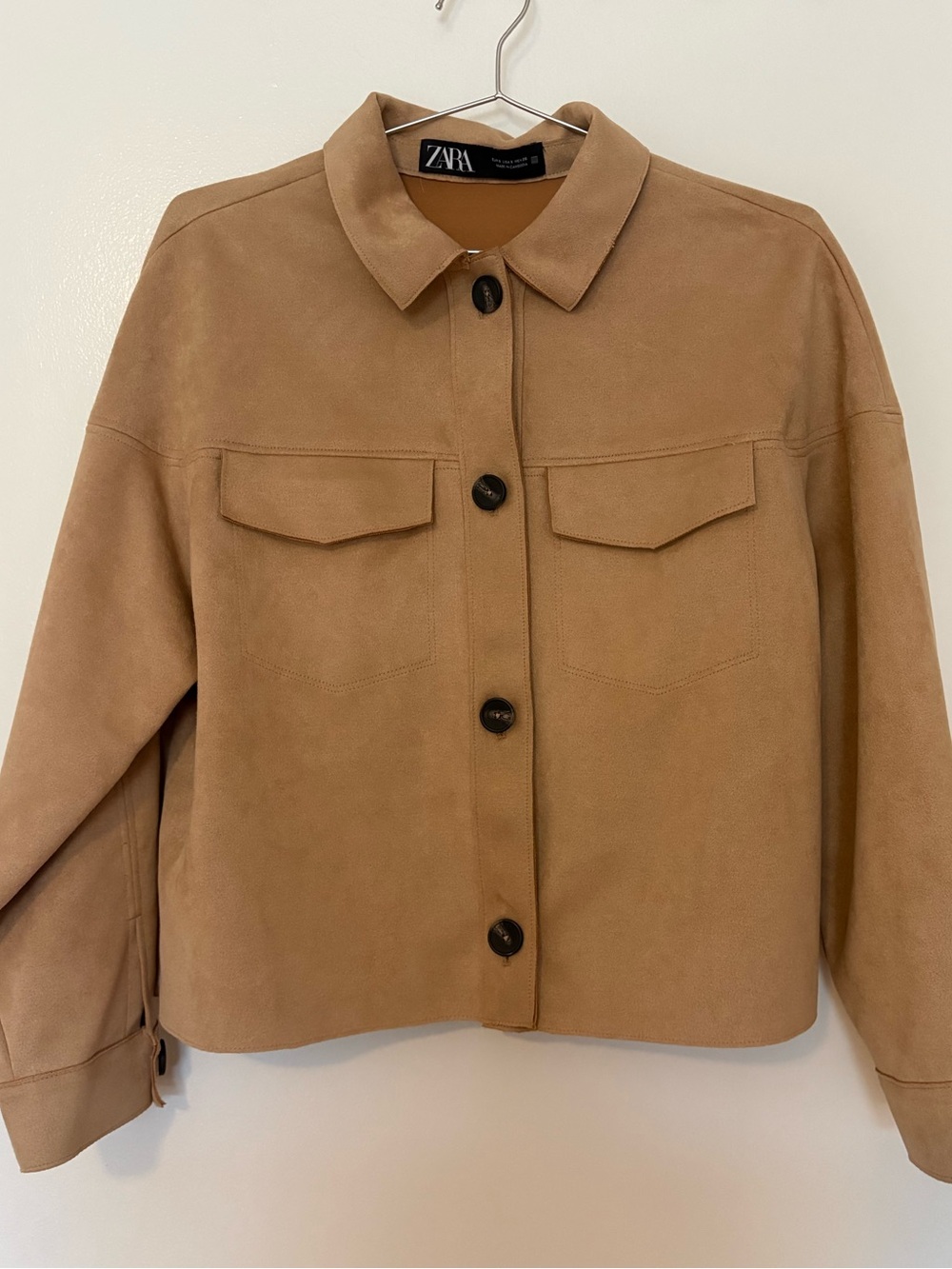 Zara Suede jacket in tan size small